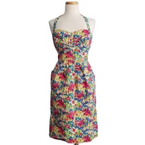 Anthro Floral Halter/Strapless Dress
